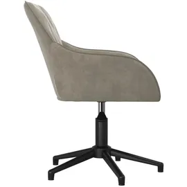 vidaXL Esszimmerstühle 2 Stk. Drehbar Hellgrau Samt