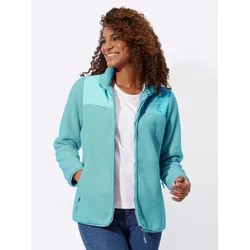 Langjacke CASUAL LOOKS, Damen, Gr. 54, blau (ozean), 100% Polyester, Besatz:100% Polyester, unifarben, Langarm, Jacken