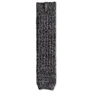 LK Trend & Style STULPEN - SOXS Damenstulpen mit farbigem Label Beinwärmer one Size (Dunkelgrau mit Label Farbe Schwarz) - Einheitsgröße