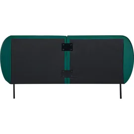 [en.casa] Polsterbett Porvoo mit Matratze Samt 140x200 cm Dunkelgrün