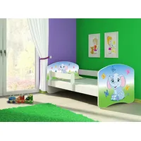 Clamaro Kinderbett, Babybett 70x140, 80x160, 80x180cm Juniorbett, Kind, Motiv,