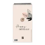 Nova MD Geburtstagskalender "leaves line art", ohne Jahreszahl