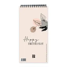 Nova MD Geburtstagskalender "leaves line art", ohne Jahreszahl