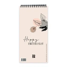 Nova MD Geburtstagskalender "leaves line art", ohne Jahreszahl