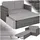 Tectake Korfu Rattan Lounge Variante 2 grau