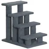 MC Star Kratzbaum Tiertreppe Katzentreppe Hundetreppe 4 Stufen Grau 63,5x43x60cm, für Katzen und Hunde, ideal für Senioren & kleine Tiere grau