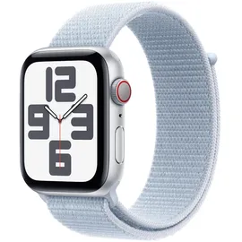 Apple Watch SE 2024 GPS + Cellular 44 mm Aluminiumgehäuse Silber, Sport Loop Blaue Wolke