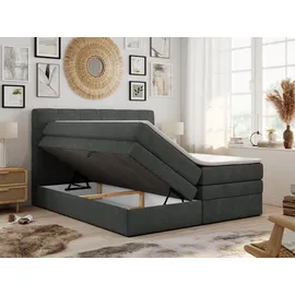 MKS Meble Boxspringbett mit Bettkasten ¦ grau ¦ Maße (cm): B: 120 H: 110