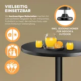 CASARIA Stehtisch höhenverstellbar 2er Set Schwarz