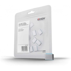 Lindy Laptopschloss USB C Port Schloss - Notebook Security - 10 Stück - USB Typ -C - blau blau