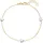 Jobo Armband Sterne bicolor 375 Gold 18 cm