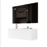 idohome TV-Lowboard 100x36x40 cm Weiß Holzwerkstoff