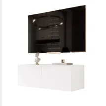 idohome TV-Lowboard 100x36x40 cm Weiß Holzwerkstoff