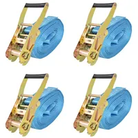 VidaXL Ratschen-Spanngurte 4 Stk. 4 Tonnen 8m×50mm Blau