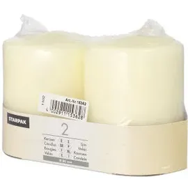 Papstar Stumpenkerzen 15 x 8 cm 2 St. elfenbein ivory