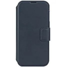 decoded iPhone 17 Leder Wallet Case Navy Shadow blau