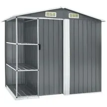 vidaXL Gartenhaus mit Regal 1,9 x 1,2 m grau