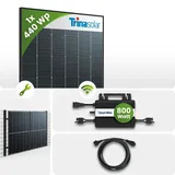 445Wp Balkonkraftwerk 1x445Wp Trina Bifazial Black Frame Hoymiles HMS-800W Zaunm...