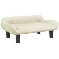 vidaXL Kindersofa Creme 70x40x24 cm Samt