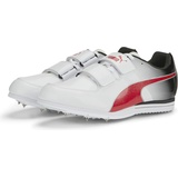 Puma Puma, Unisex, Boots + Stiefel, evoSPEED Triple Jump 10, puma white-puma black-puma red (02) 4.5