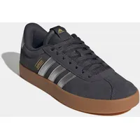 Sneaker ADIDAS SPORTSWEAR "VL COURT 3.0", Damen, Gr. 39, carbon, silber metallic, gold metallic, Leder, Synthetik, Schuhe Sneaker, inspiriert vom Design des adidas samba
