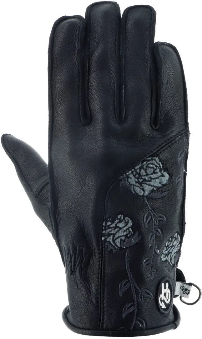 Helstons Flower Dames Motorhandschoenen, zwart, M L Voorvrouw