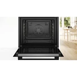 Bosch Backofen-Set Kochfeld Pyrolyse 3D Heissluft Induktion Booster Schwarz Touch Slider