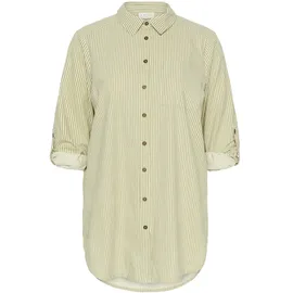KAFFE CURVE Tunika KCnana Loose fit in Chincilla / White stripe), | Gr.: 50