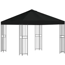 vidaXL Pavillon 3 x 3 m Schwarz