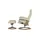 Stressless Relaxsessel Leder 91 x 102 x 79 cm creme mit Hocker