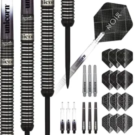 Unicorn Information System Unicorn Steeltip Profi Dartpfeile Set | Gary 'The Flying Scotsman' Anderson Noir | 90% Tungsten Barrels mit schwarzer Titanbeschichtung | 25g