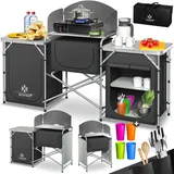 Kesser KESSER® Campingschrank, Campingküche mit Aluminiumgestell, inkl.Tragetasche , Kocherschrank für Camping , Campingmöbel , Outdoor