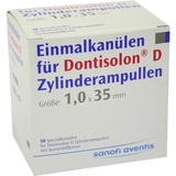 Sanofi-Aventis Einmalkanülen für Dontisolon D Zylinderampullen 1,0 x 35 mm 50 St.