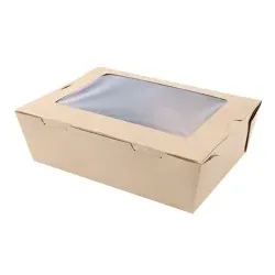 NATURESTAR Essen to go Box MENU, mit PLA-Fenster 416322 , 1 Packung = 50 Stück