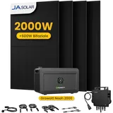 Growatt NOAH 2000 Balkonkraftwerk mit Speicher, 2048/4096/6144/8192Wh, 890/1000/1780/2000W Bifaziale Solarmodule