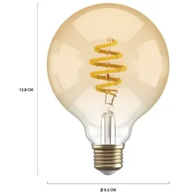 Hombli Filament Bulb CCT E27 G95-Amber 2er-Set