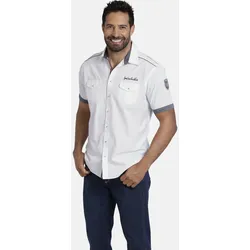 Kurzarmhemd JAN VANDERSTORM "Kurzarmhemd SKIRNIR", Herren, Gr. 4XL, weit, weiß, Obermaterial: 100% Baumwolle CO., Hemden