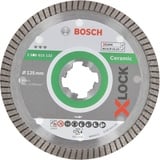 Bosch Professional X-LOCK Best for Ceramic Extra Clean Turbo Diamanttrennscheibe 125x1.4mm, 1er-Pack (2608615132)
