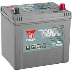 YUASA YBX5000 - SMF 12V 65Ah 580A Starterbatterie für INFINITI MITSUBISHI TOYOTA NISSAN 24410-1MG0A 28800YZZZJ 244101JB0A YBX5005