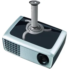 NeoMounts BEAMER-C80 Beamer-Deckenhalterung Höhenverstellbar, Neigbar, Drehbar Boden-/Deckenabstand (max.): 15 cm Silber