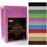 Frottee Spannbettlaken 180x200 cm Rosa - Frottee Bettlaken 180x200cm – Frottee Spannbetttücher 180x200 – Frottee Leintuch – Frottee Spannbetttuch 180x200 - Frottee Laken 180x200