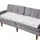 Homescapes Sofa-auflage grau gestreift 150/50/10 cm, – großes Sitzkissen orthopädisch