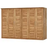 Pharao24 Kleiderschrank Adelio aus Massivholz braun