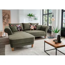 Home Affaire Eckcouch Polyester 2-Sitzer Dunkelgrün