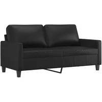 vidaXL 2-Sitzer-Sofa Schwarz 140 cm Kunstleder