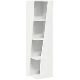 MOBCANT Modern Eckschrank & Aufbewahrungsschränke Hochglanz Weiß Holzwerkstoff Schließfächer mit Stauraum Spind Schrank für Flur Duschraum Küche Wohnzimmer (27.5 x 27 x 102 cm)