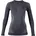langarm Funktionshirt Damen charcoal/anthrazit/aqua XS