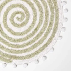 Homescapes Spiral Salbeigrün/Weiß Ø 60 cm