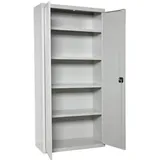 Proregal Stahlschrank AMEGO HxBxT 180x80x40cm | 4x Fachboden Grau-Grau