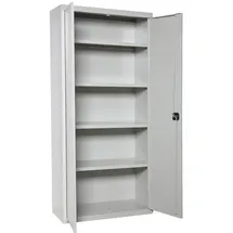 Proregal Stahlschrank AMEGO HxBxT 180x80x40cm | 4x Fachboden Grau-Grau